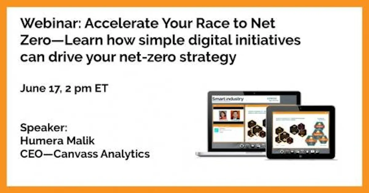 Webinar Preview: Understanding net-zero manufacturing | Smart Industry
