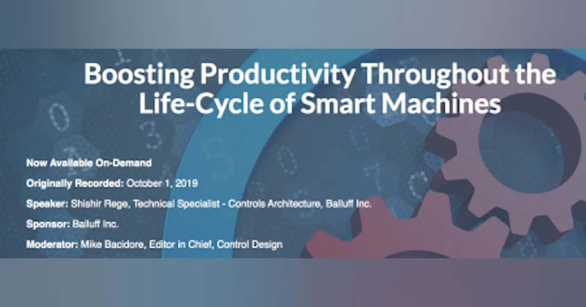 How to boost productivity throughout a smart machine's life | Smart ...