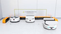 Abb Wireless Charging Warehouse Robots