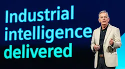 Tony Hemmelgarn, president and CEO of Siemens Digital Industries Software, during his keynote at Realize LIVE.
